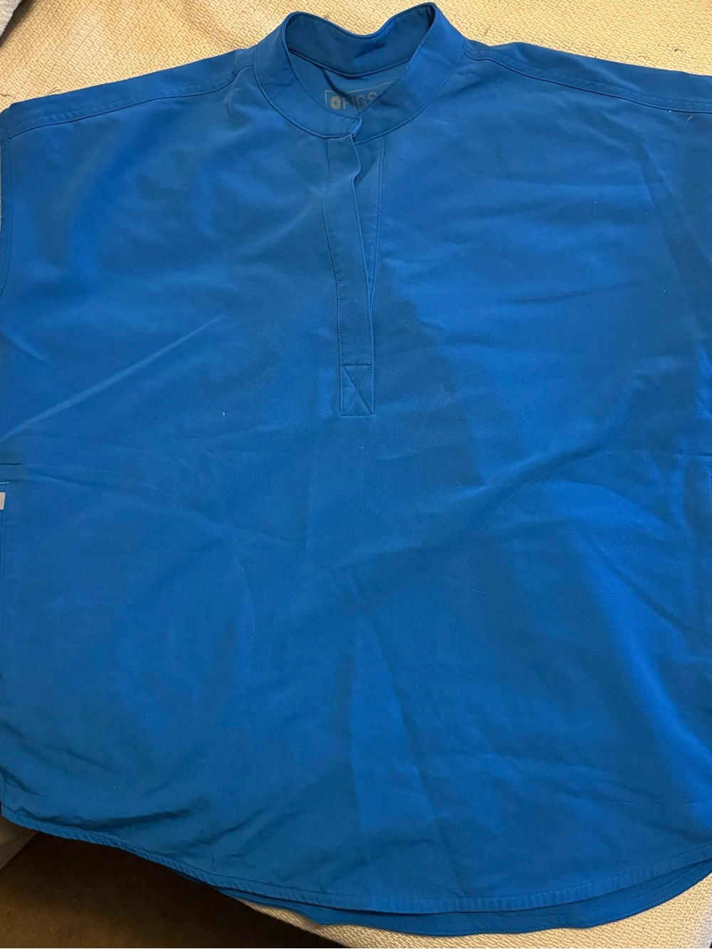 Figs royal blue scrub top
